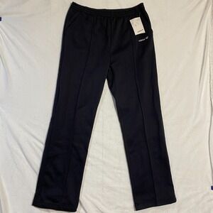Adidas Track Pants Mens L Black Activewear Performance Pockets Elastic Waist NWT